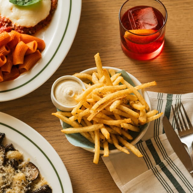 TUSCAN FRIES & SALSA BIANCA.