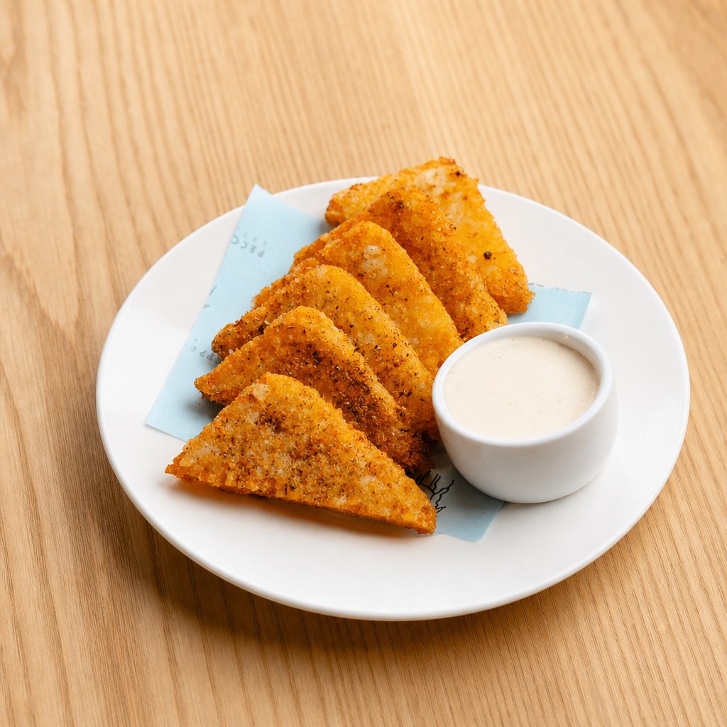CRISPY HASH BROWNS.